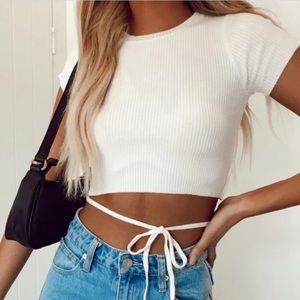 ✨ CLEAR OUT SALE ✨ Princess Polly Ribbed Crop Top
